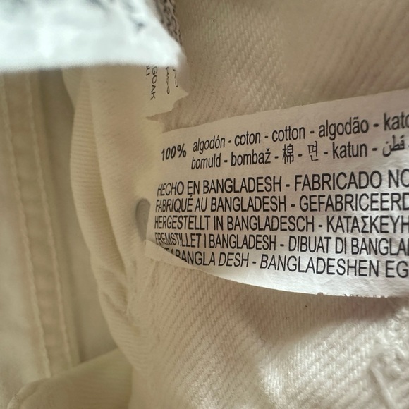 Zara High Waist White denim Wide Leg Jeans long inseam size 2 - Picture 4 of 9